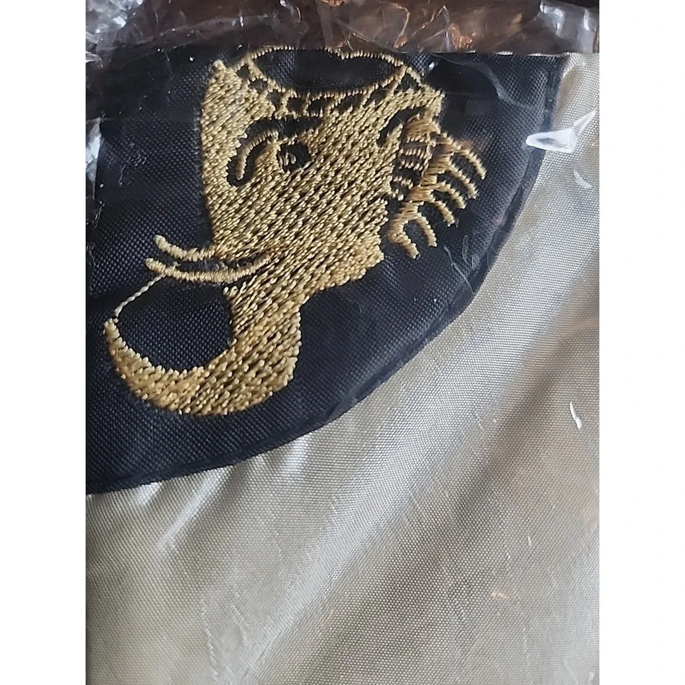 Thai Elephant Applique Pillow Cushion Covers Gold Tan Chinese Silk New 16×17